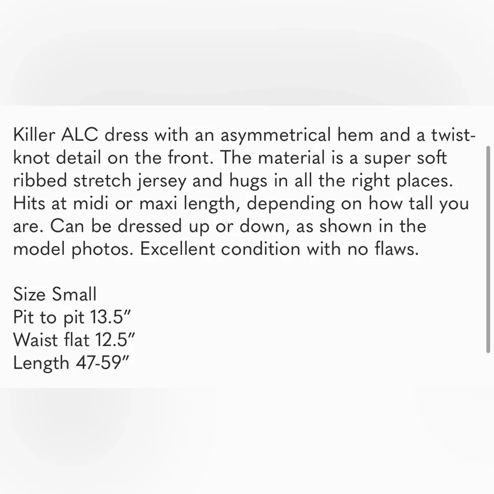 A.L.C navy maxi asymmetric dress perfect from REVOLVE - Picture 9 of 16